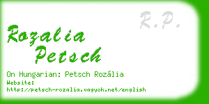 rozalia petsch business card
