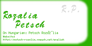 rozalia petsch business card